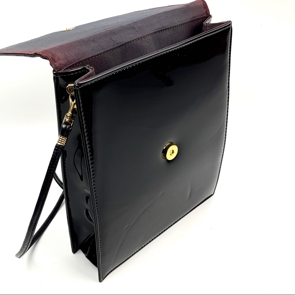 ❌SOLD❌ 1950’s faux patent purse with lizard skin - Picture 7 of 8